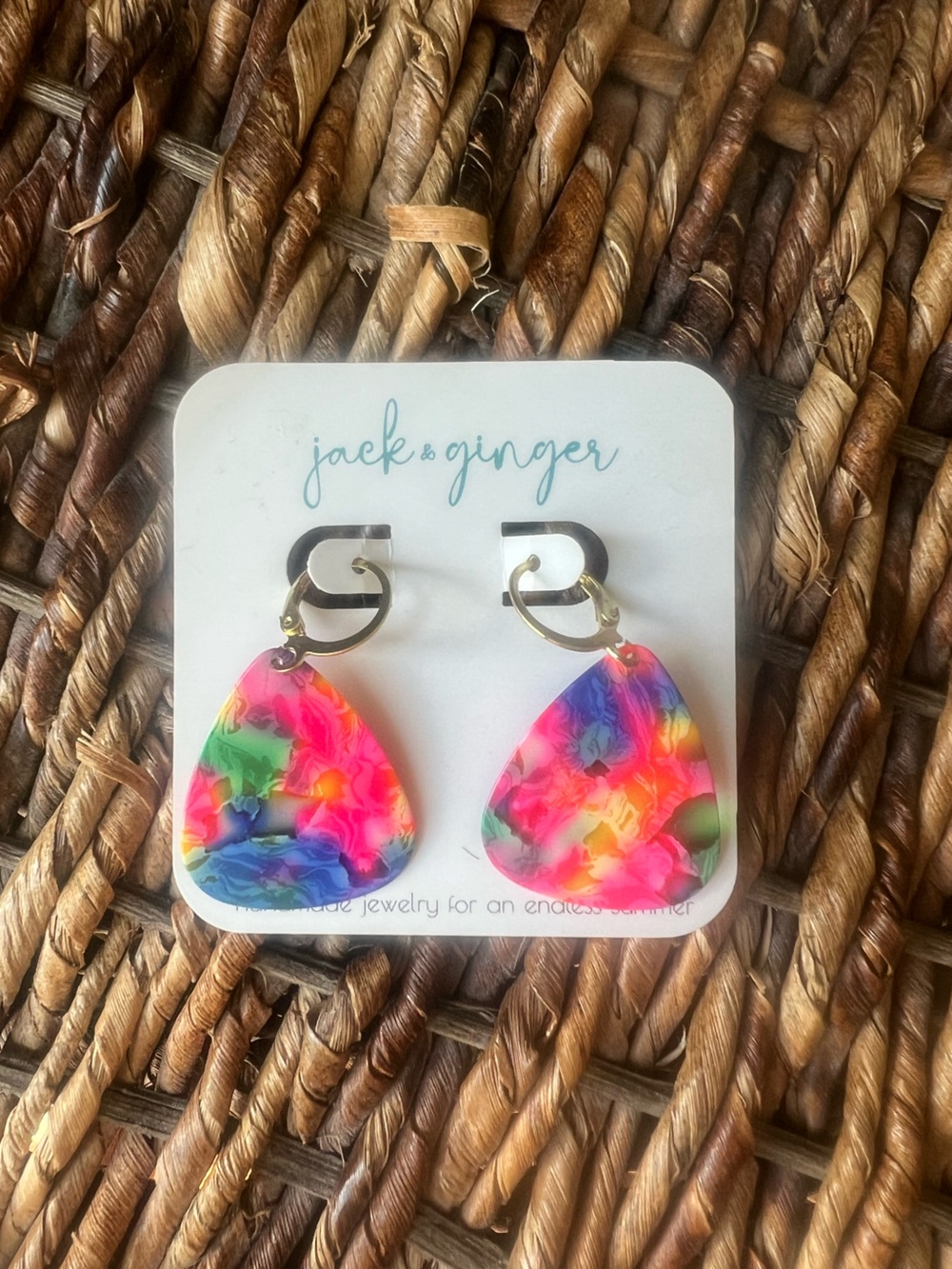 Guitar pick earrings